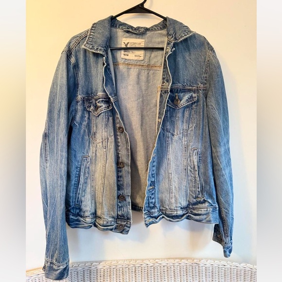 American Eagle Outfitters Classic Blue Denim Jacket men’s medium - Picture 1 of 6